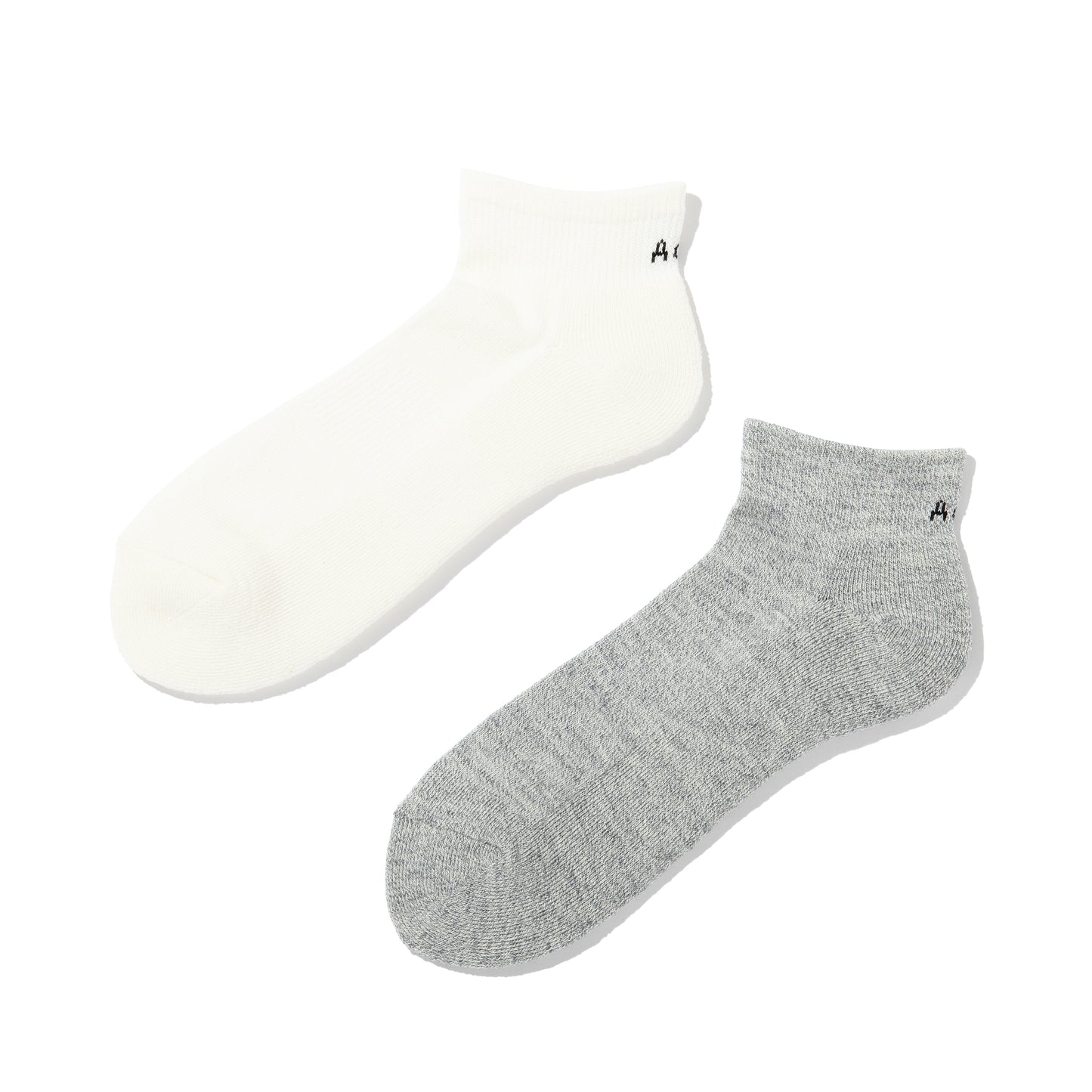 2-PAC M.SHORT SOCKS / WHITE&GRAY
