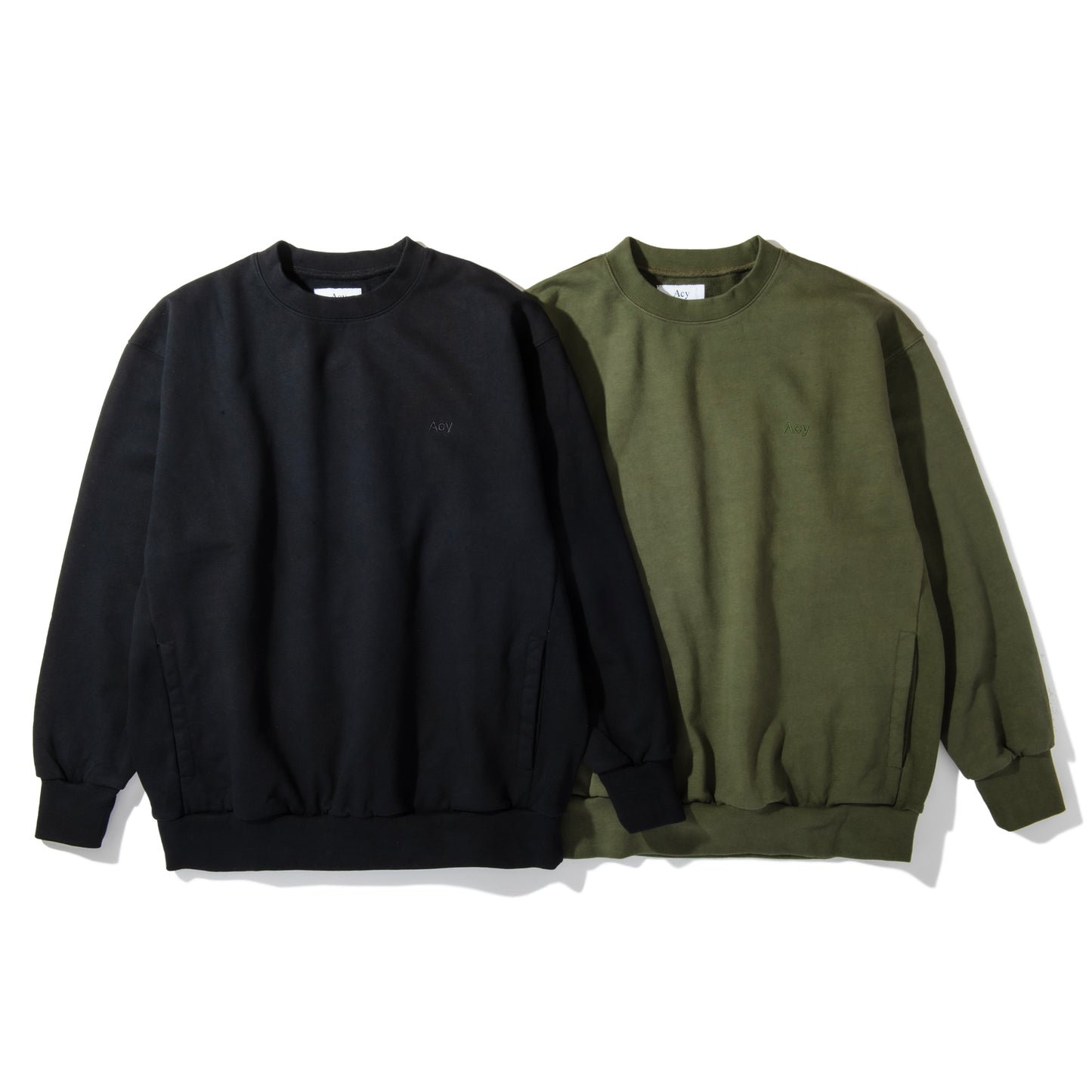 GARMENT DYE CREW NECK SWEAT / KAHAKI