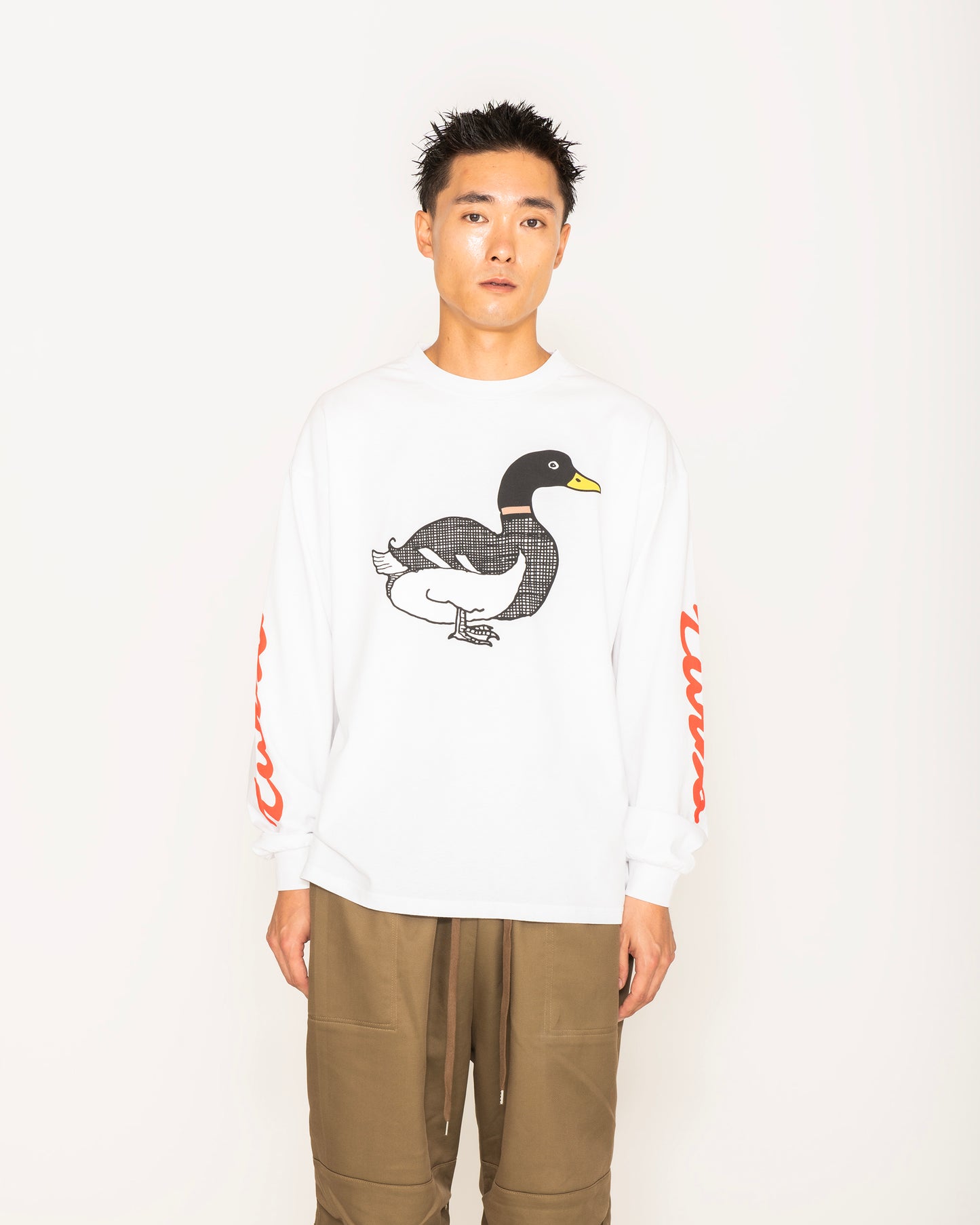 TURBO DUCK L/S TEE / WHITE