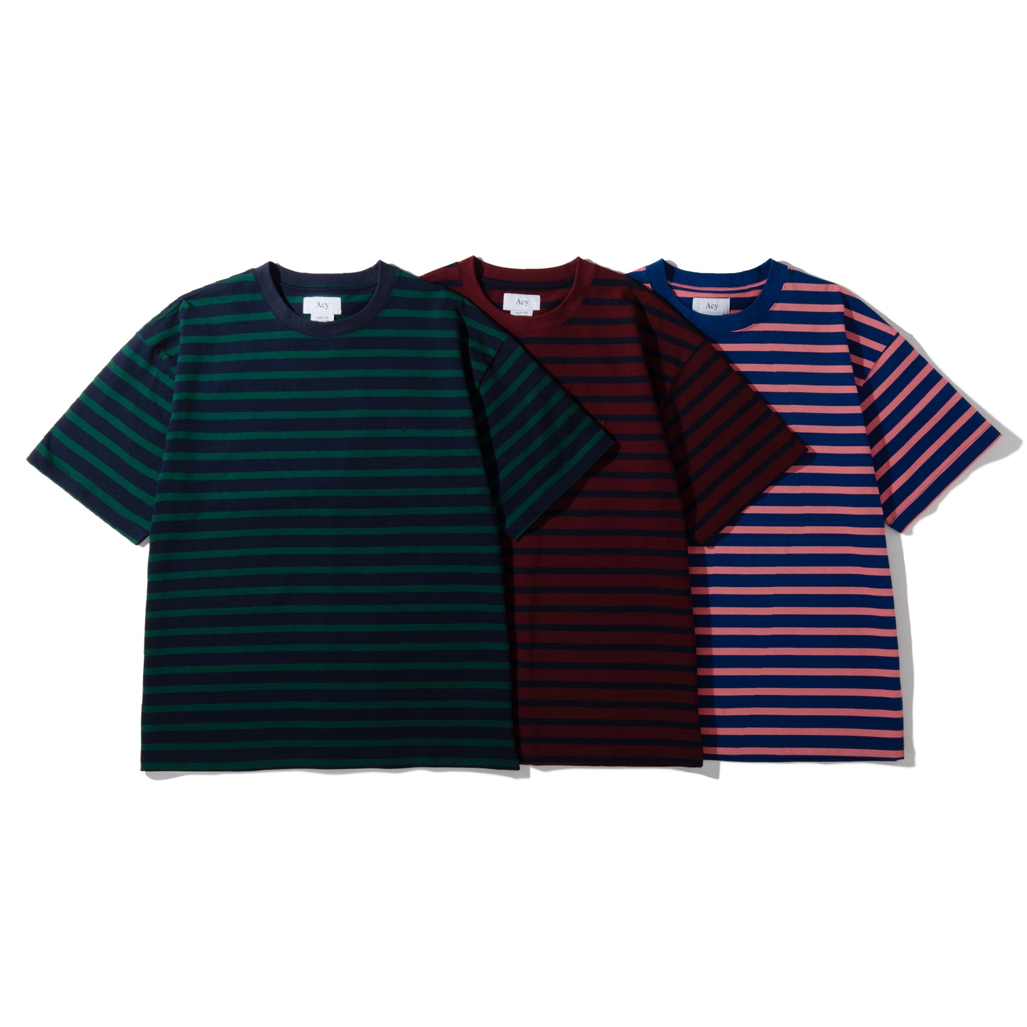 SS BORDER TEE / BURGUNDY