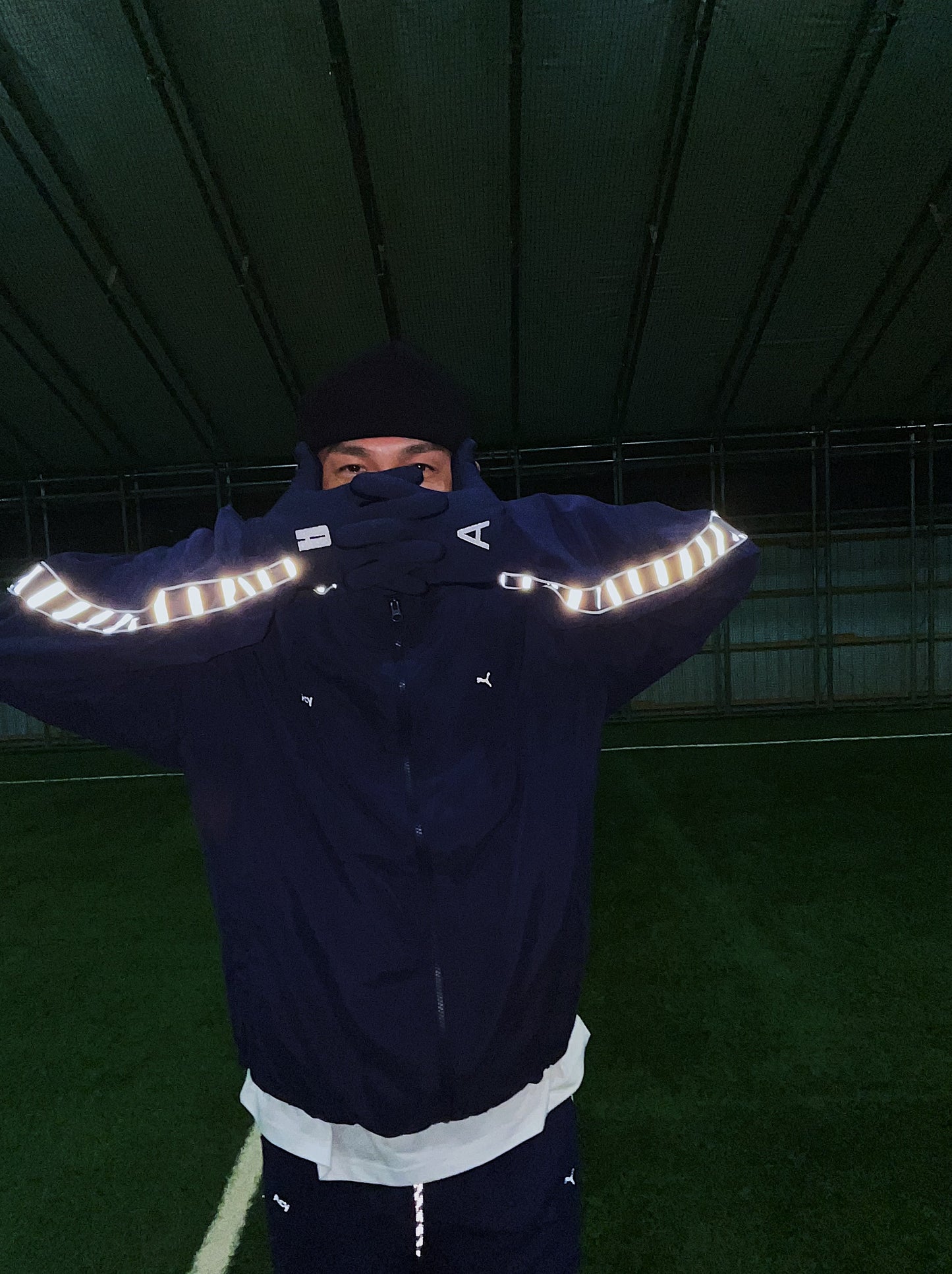 ×PUMA WINTERIZED GLOVES / NAVY