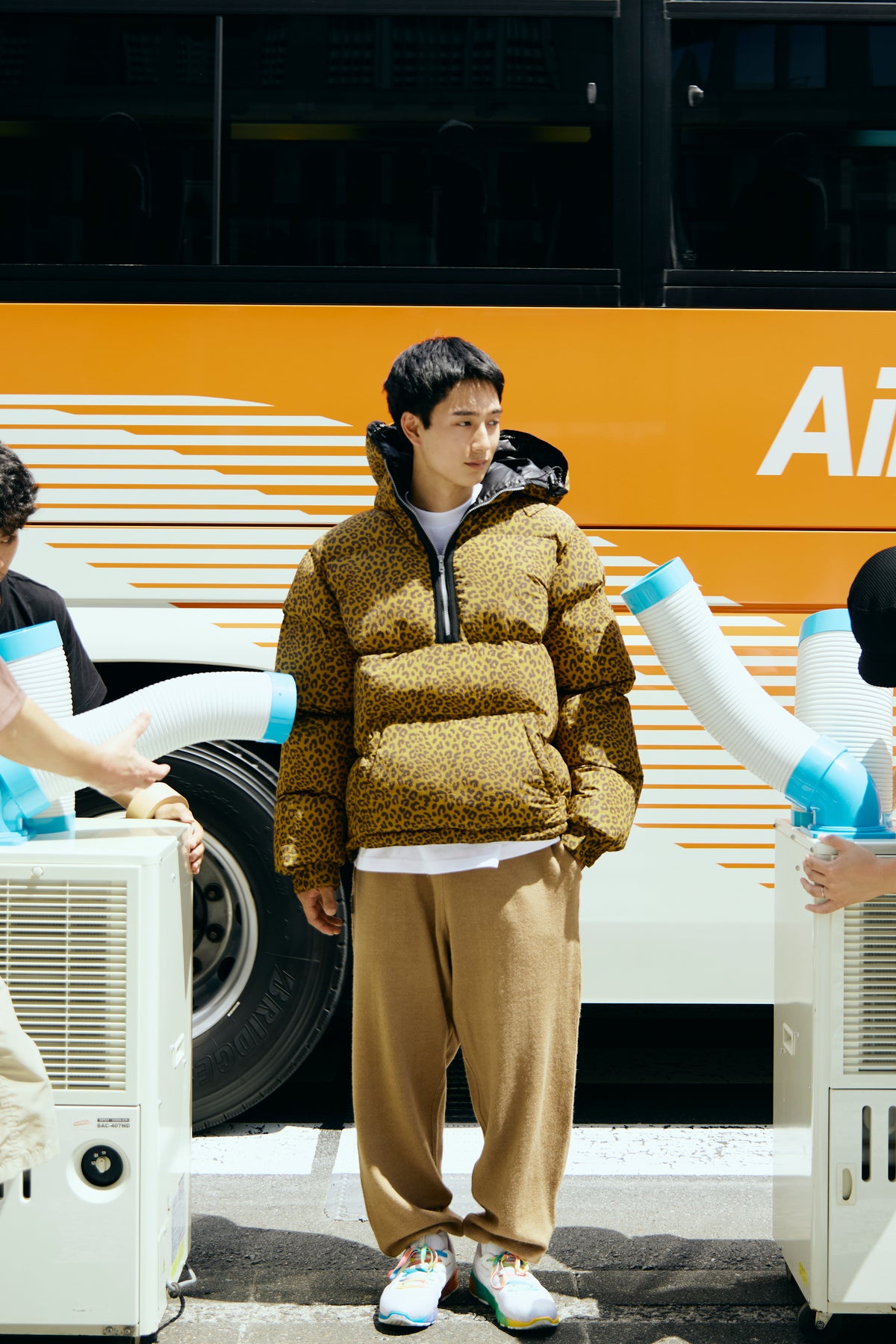 ALWACY HALF ZIP JACKET / LEOPARD