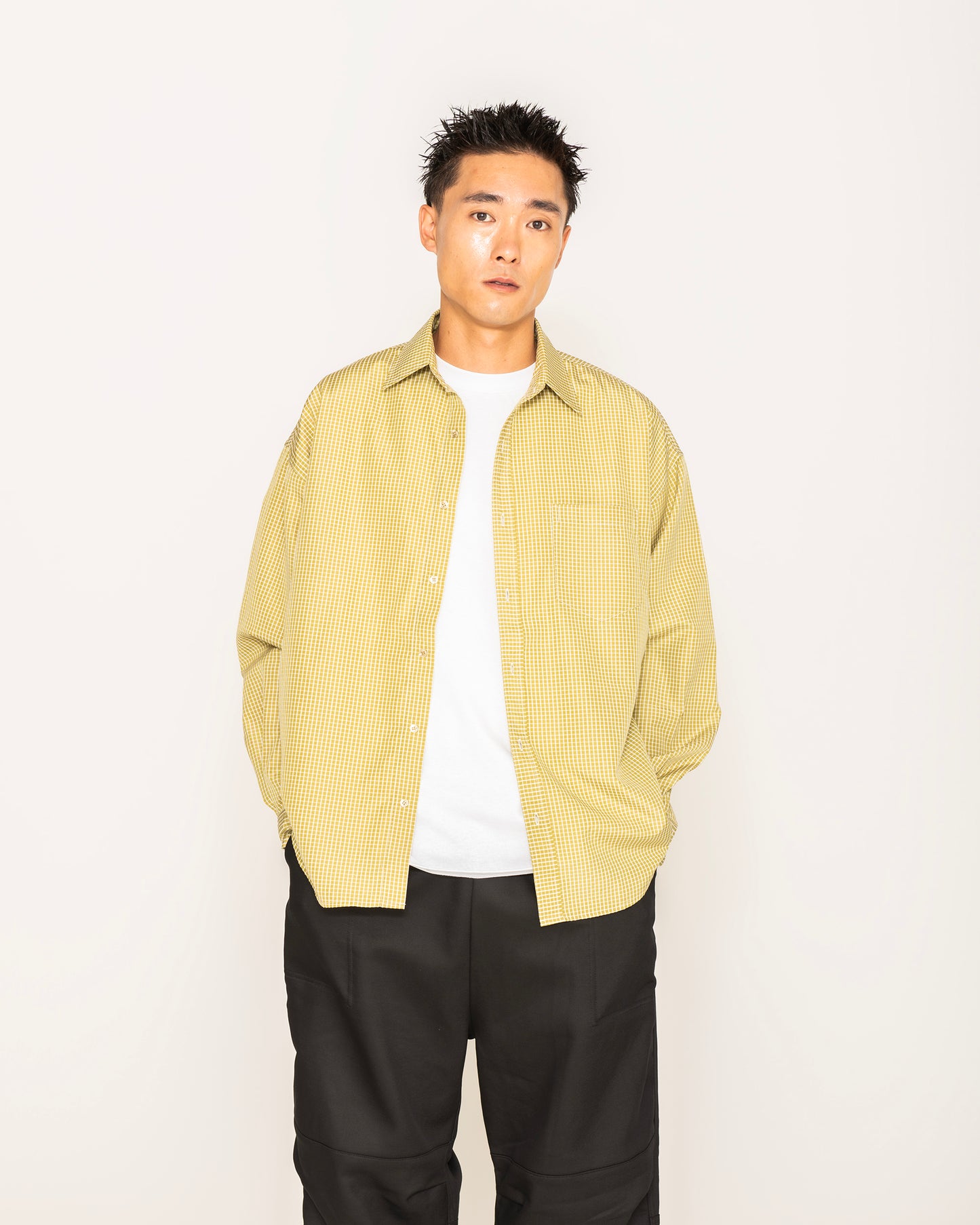 BASIC CHECK SHIRTS / L.GREEN