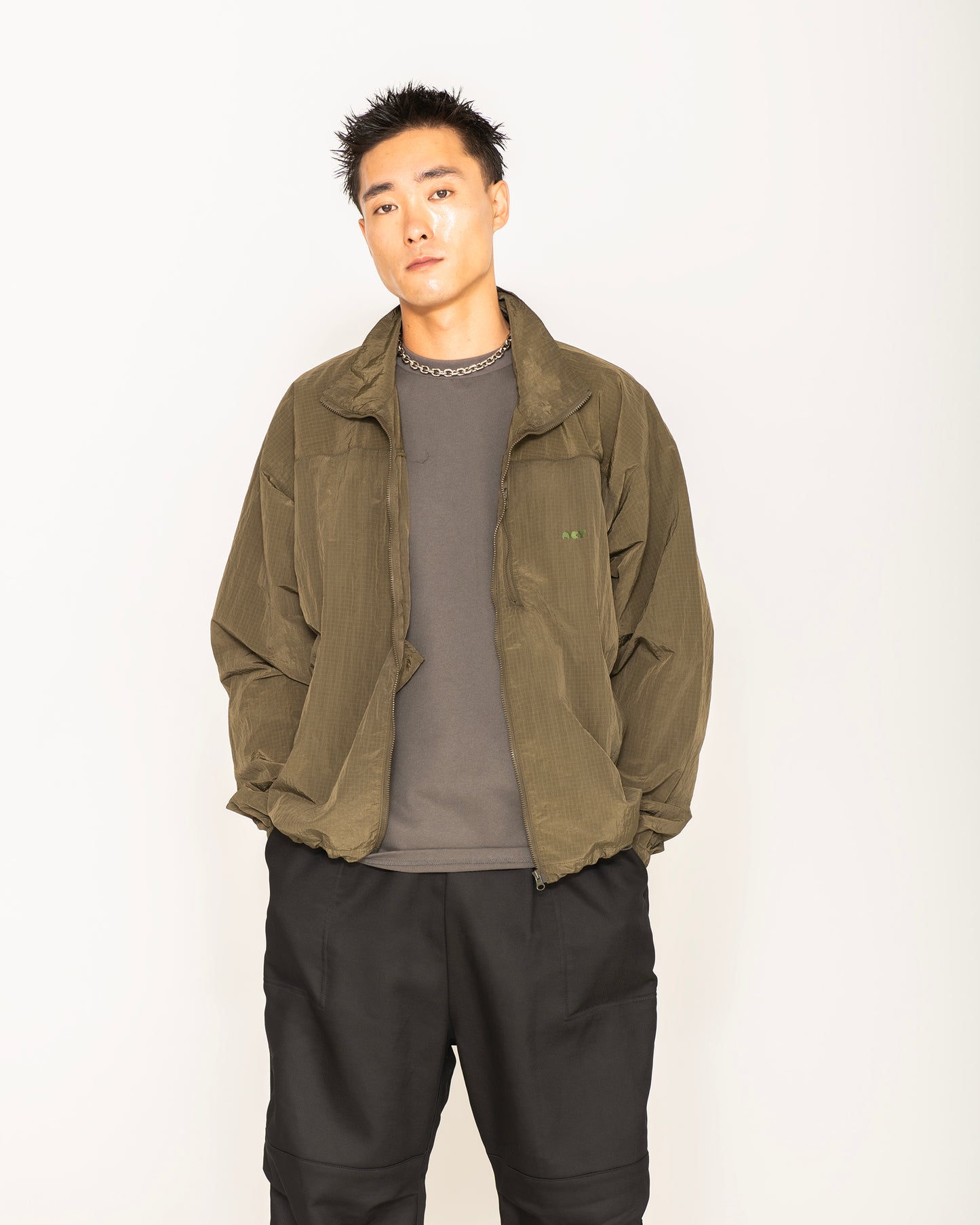 PACKABLE RIP JACKET / D.GREEN